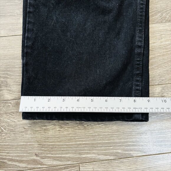 Wrangler Jeans Black Denim Relaxed Fit Taper Leg High Rise Mens Size 40x30 - Picture 11 of 15